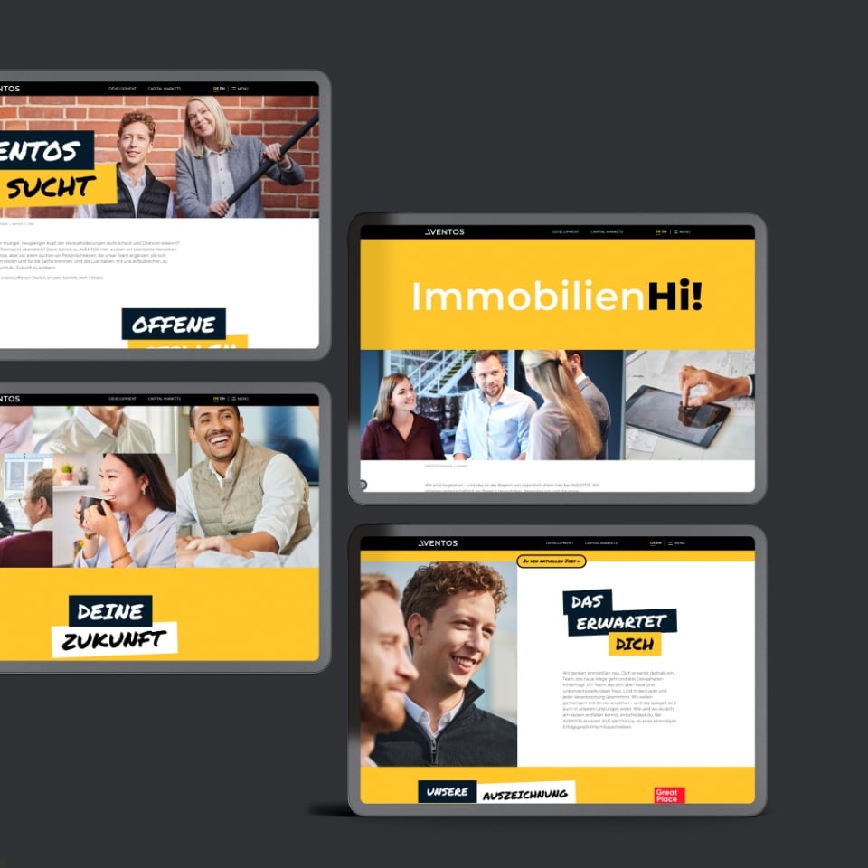 Entwicklung Karriere-Webseite für Aventos Group aus Berlin